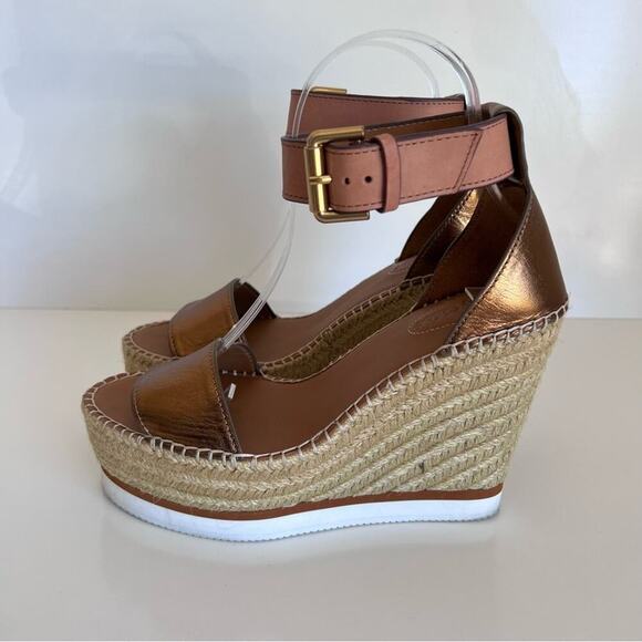 See By Chloe Shoes - See by Chloe Bronze Glyn Espadrille Sandals